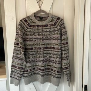 J Crew fair isle lambswool sweater